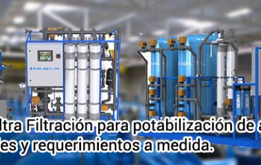 La Ultrafiltración es capaz de concentrar sólidos suspendidos, bacterias, algunas proteínas, algunos colorantes y compuestos con un peso molecular mayor a 150,000 Daltons. Campo y Aplicación: Potabilización de Agua Pretratamiento a equipos de osmosis inversa Aguas residuales tratadas Concentración de productos &nbsp; Dada la complejidad y variedad de aplicaciones, todos los equipos son diseñados especialmente [&hellip;]